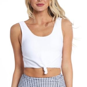 Coral Reef The Traveler Top - White Rib Knit